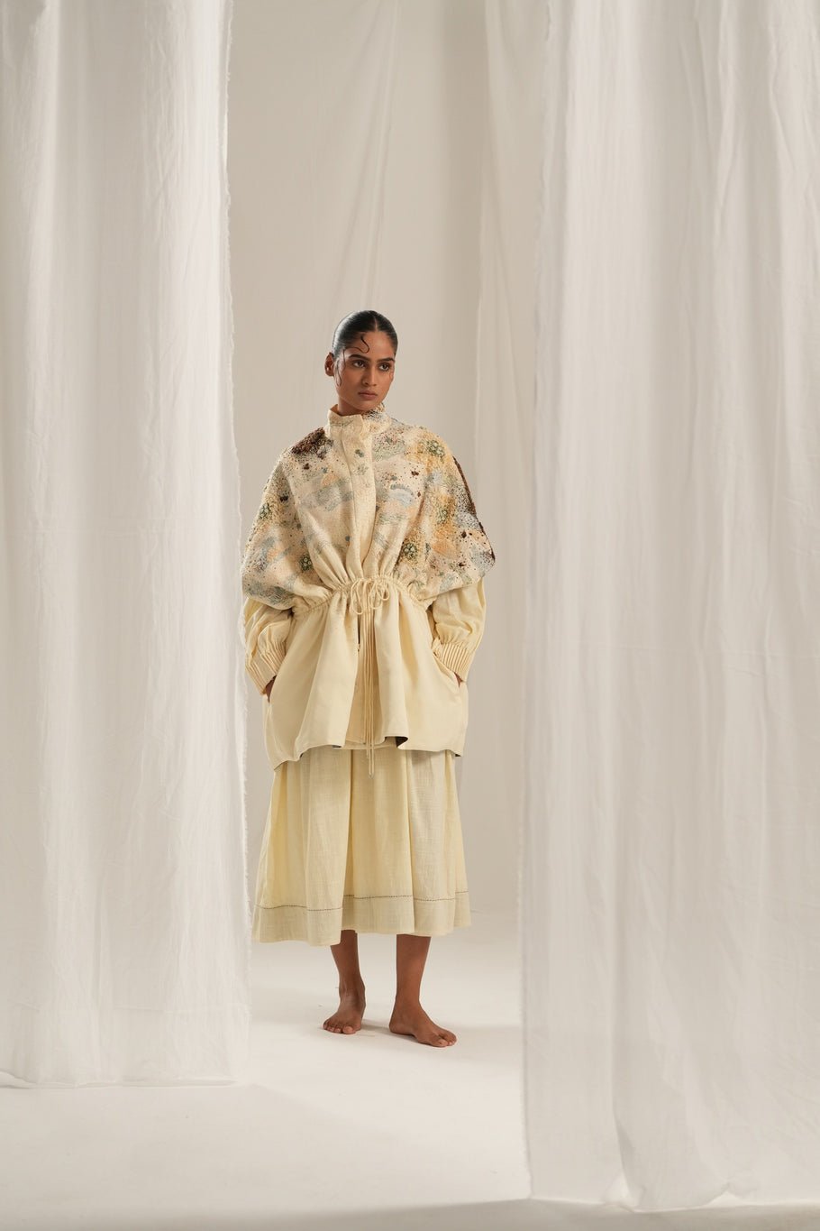 Cream Emb. Jacket - CiceroniJacketsTil