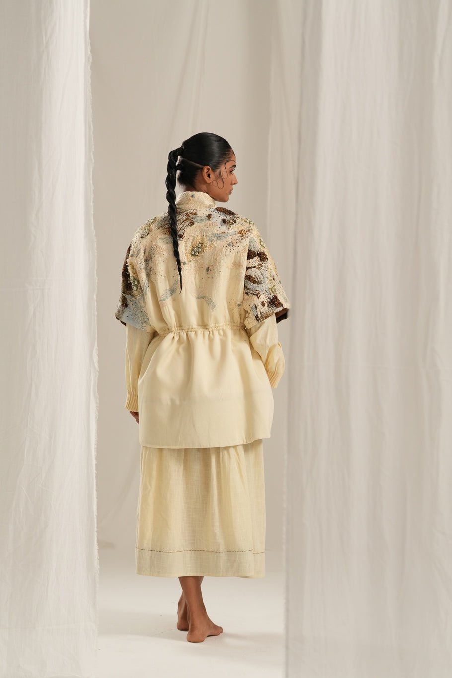 Cream Emb. Jacket - CiceroniJacketsTil