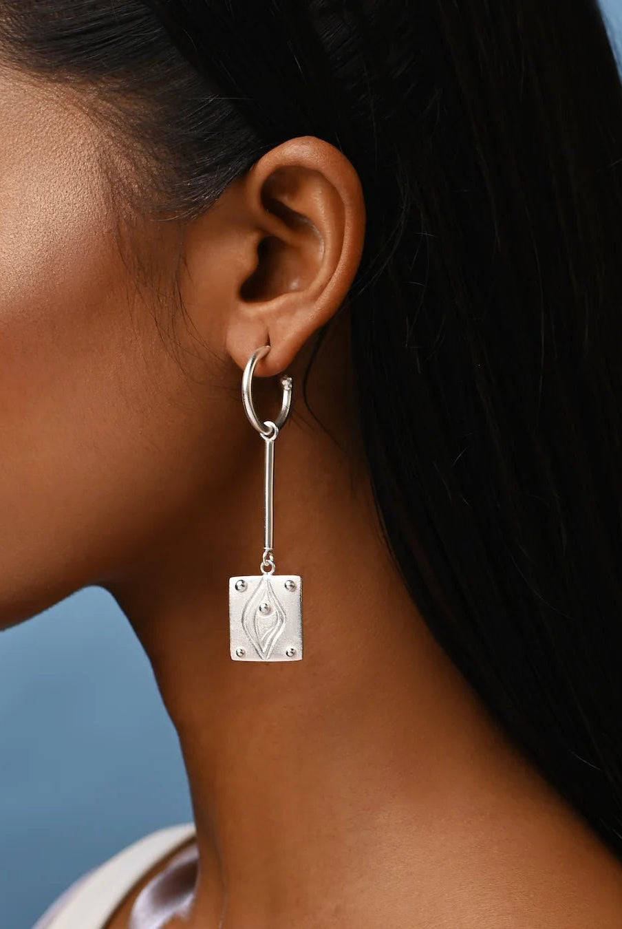 Creator Mismatched Hoops - Silver - CiceroniEarringsBatoki