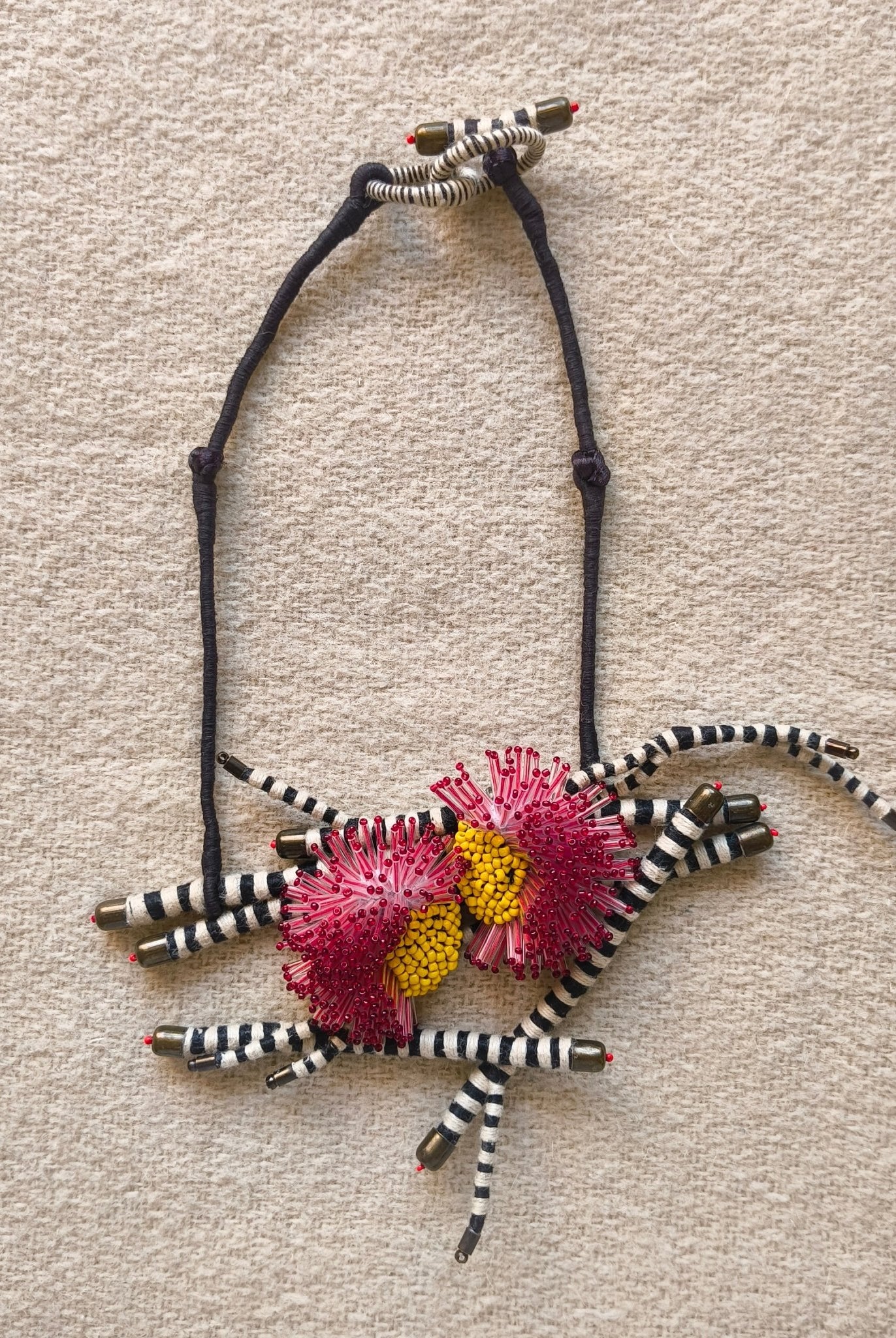 Crimson Bloom Statement Necklace - CiceroniNeckpieceBandish