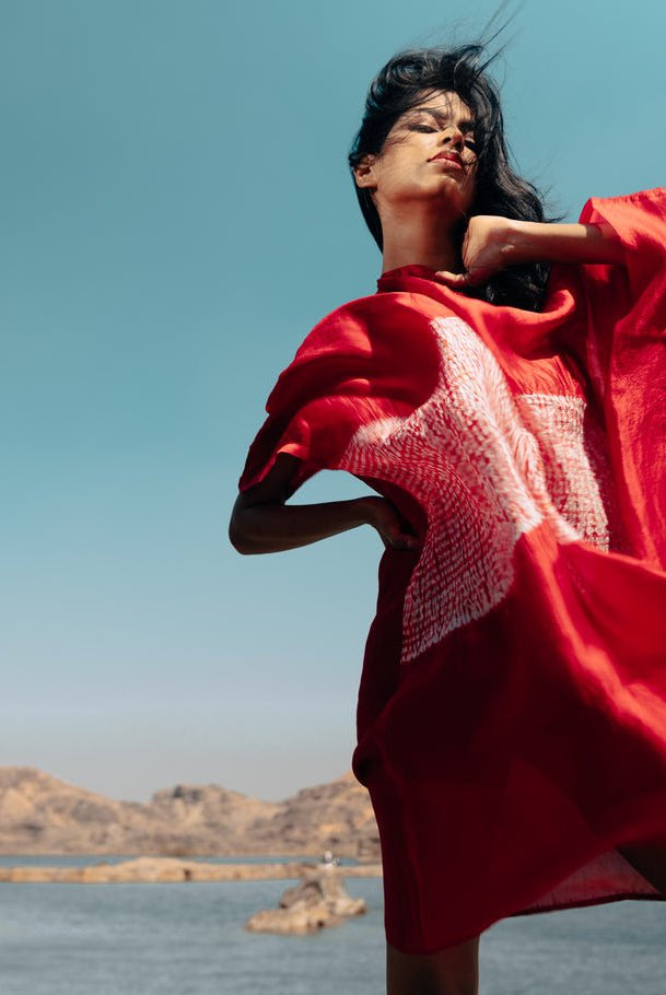 Crimson Firdaus Patina Kaftan - CiceroniKaftanAnam Husain