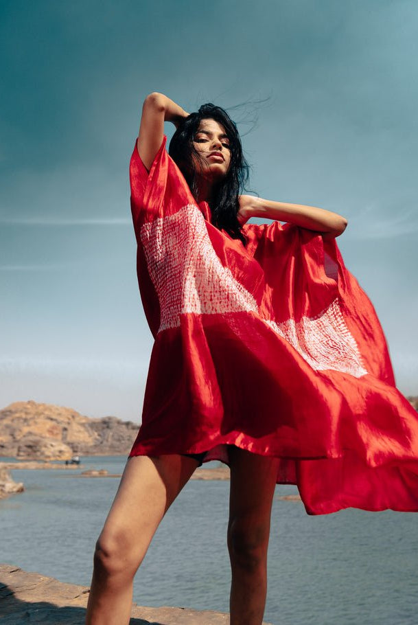 Crimson Firdaus Patina Kaftan - CiceroniKaftanAnam Husain