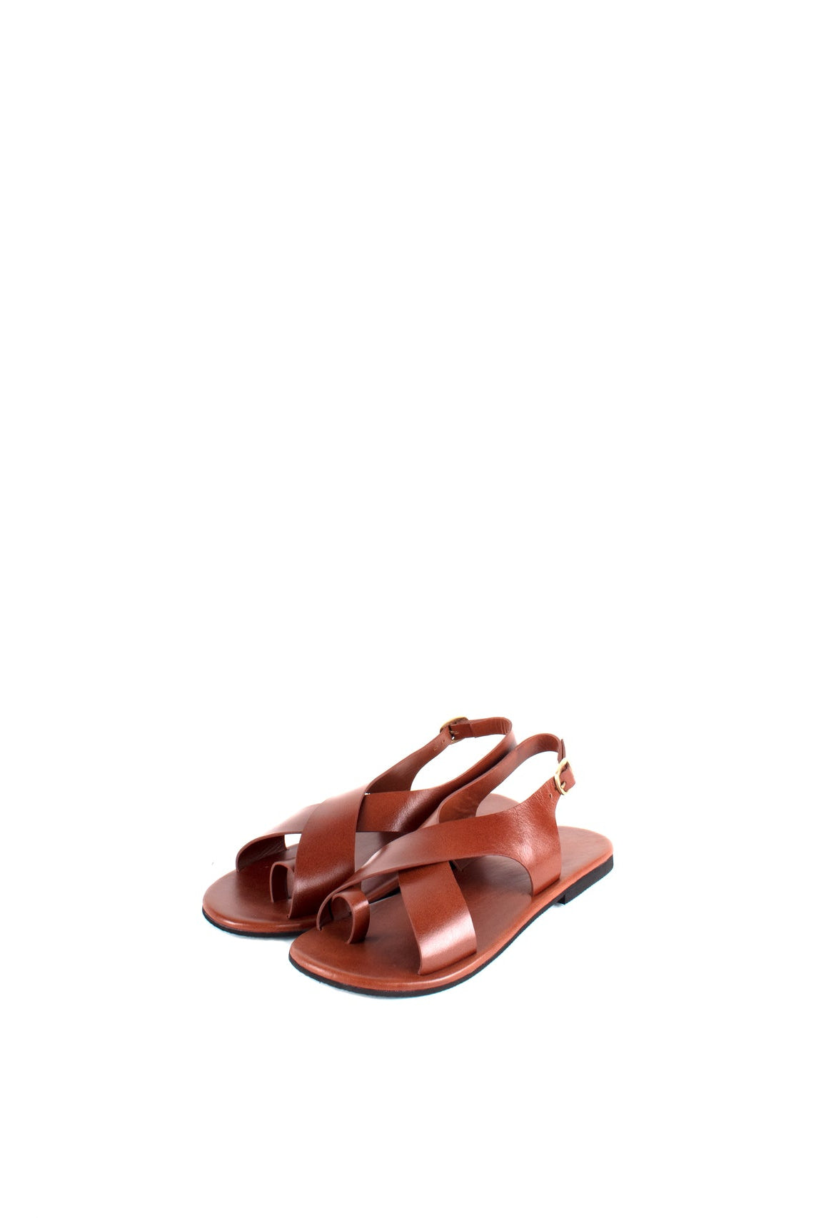 Crossover Strap Leather Men's Sandals - CiceroniSandalsSlomotion
