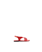Crossover Strap Leather Women's Sandals - Cherry Red - CiceroniSandalsSlomotion