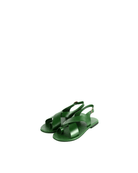 Crossover Strap Leather Women's Sandals - Green - CiceroniSandalsSlomotion