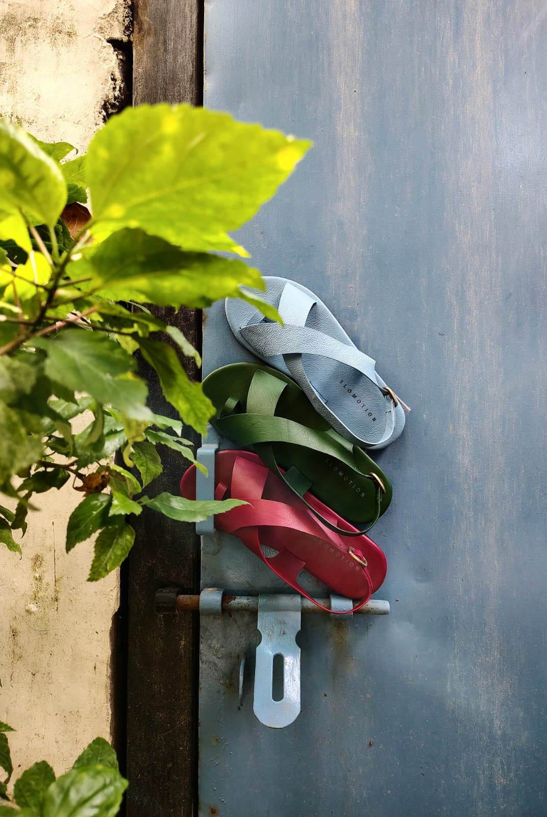 Crossover Strap Leather Women's Sandals - Sky - CiceroniSandalsSlomotion