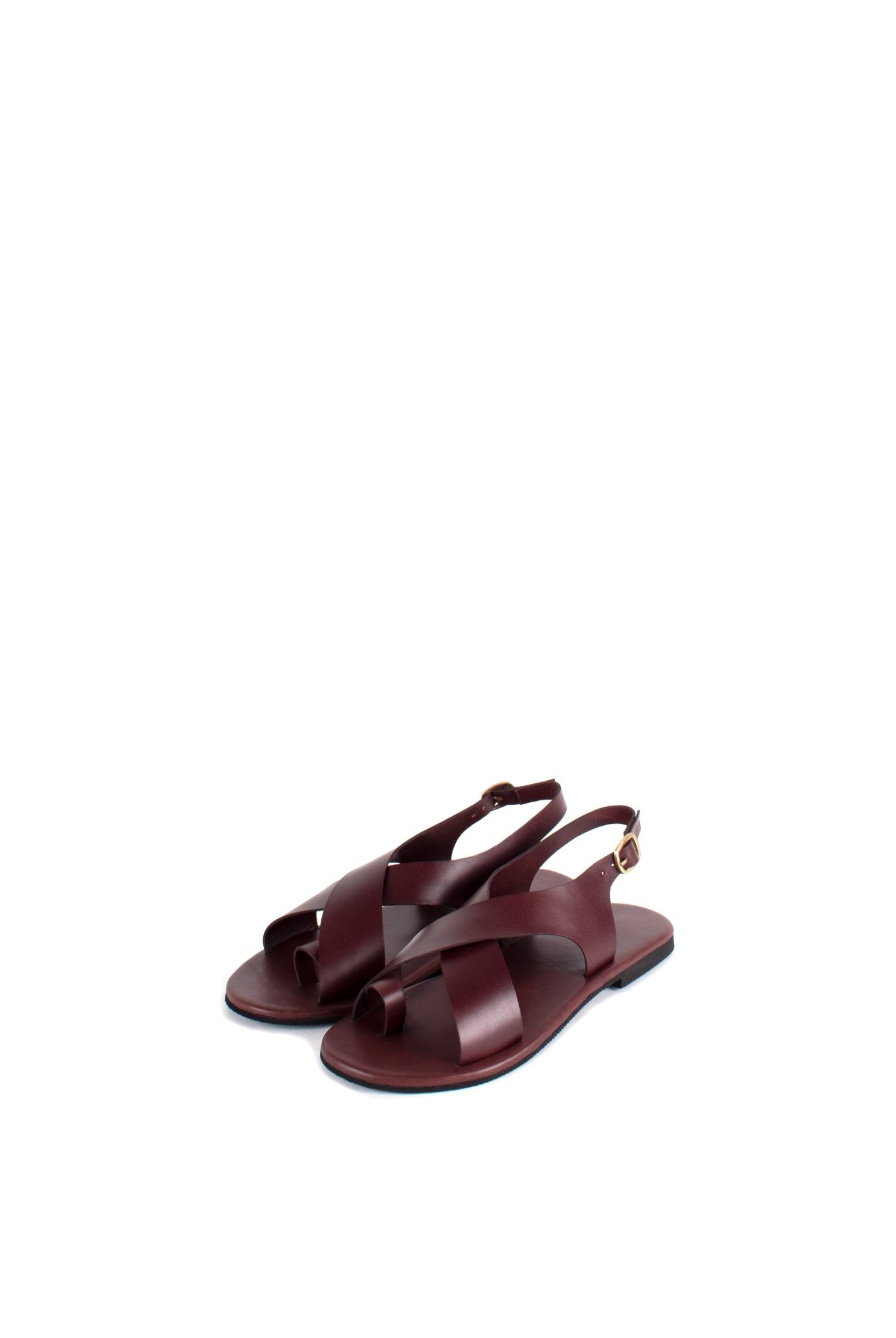 Crossover Strap Leather Women's Sandals - CiceroniSandalsSlomotion