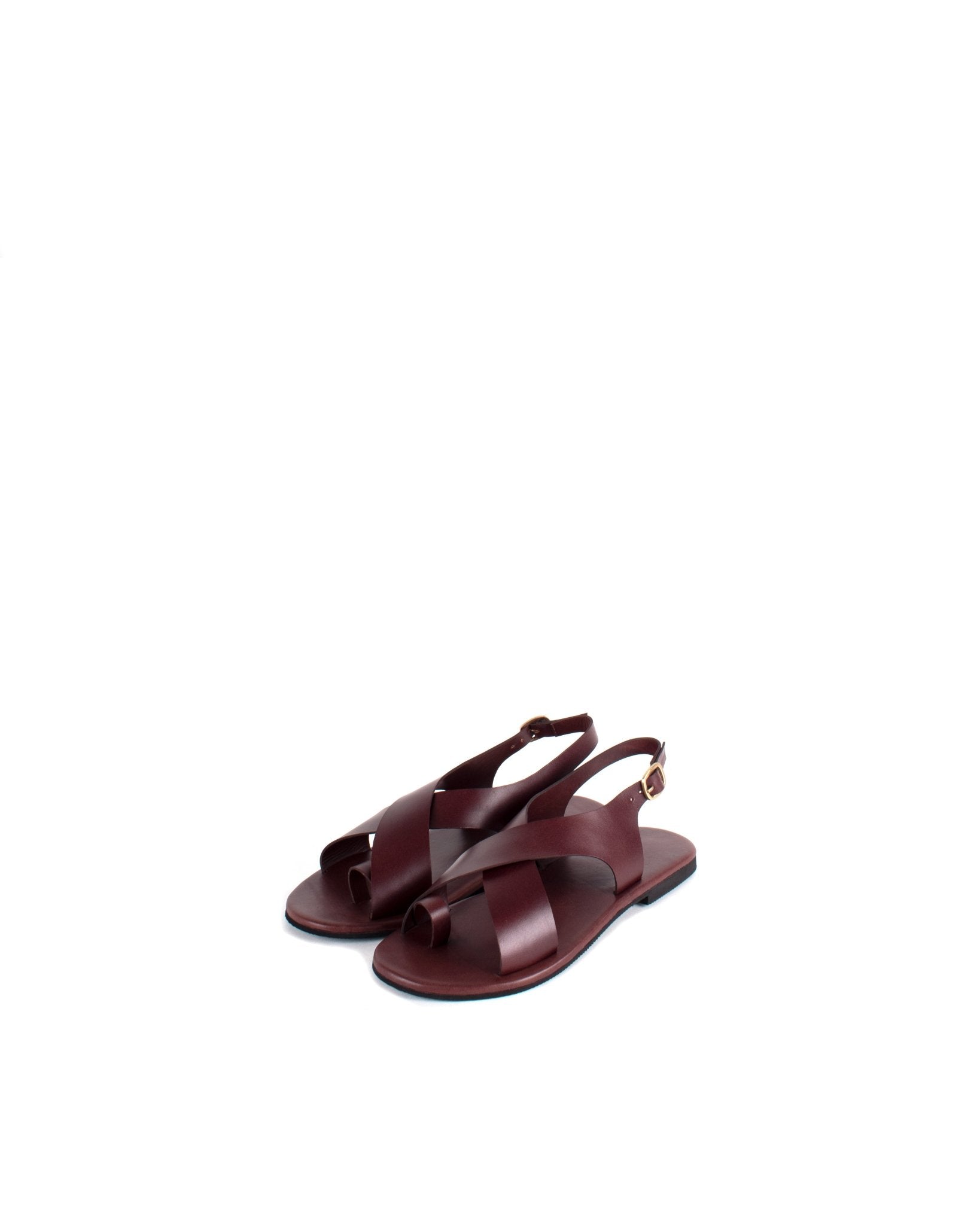 Crossover Strap Leather Women's Sandals - CiceroniSandalsSlomotion