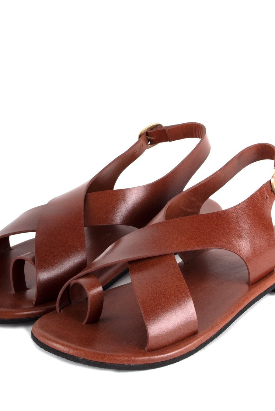 Crossover Strap Leather Women's Sandals - CiceroniSandalsSlomotion