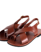 Crossover Strap Leather Women's Sandals - CiceroniSandalsSlomotion