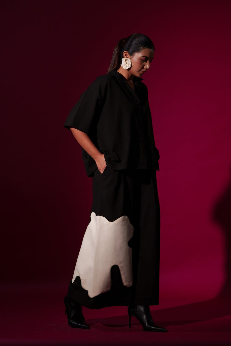 Cumin Pants in Black and Natural - CiceroniPantsStoique