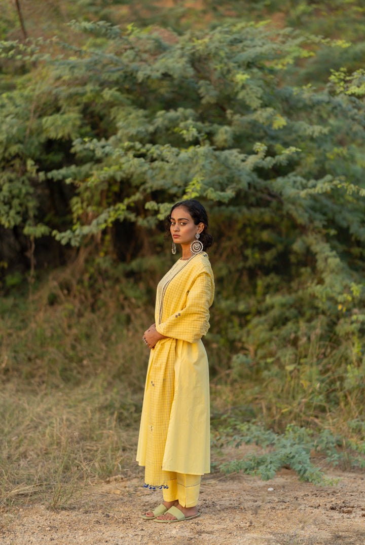Cupcake Yellow Kurta Set with Dupatta - CiceroniKurta Set, Everyday WearMaidaan