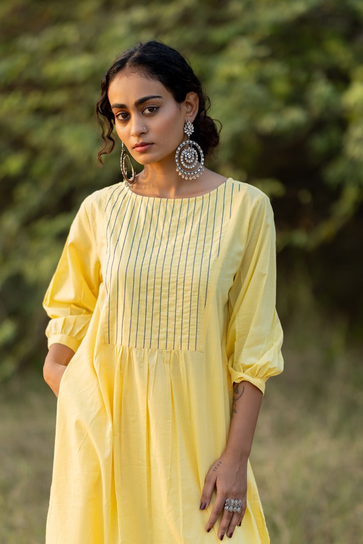 Cupcake Yellow Kurta Set with Dupatta - CiceroniKurta Set, Everyday WearMaidaan