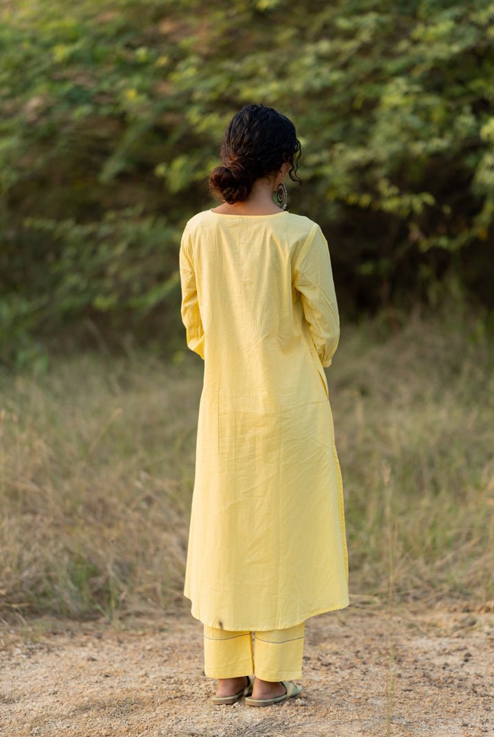 Cupcake Yellow Kurta Set with Dupatta - CiceroniKurta Set, Everyday WearMaidaan