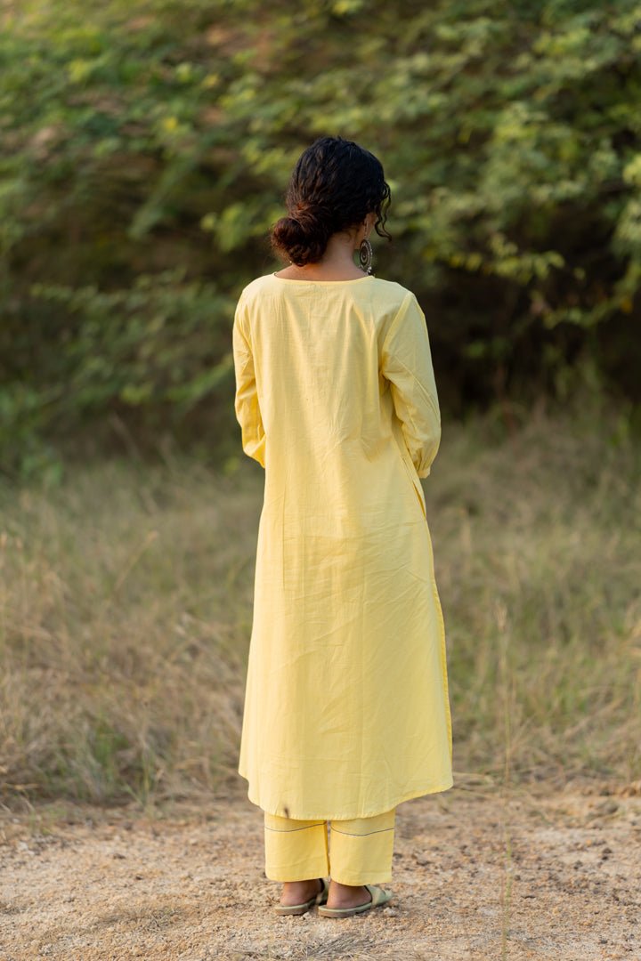 Cupcake Yellow Kurta Set with Dupatta - CiceroniKurta Set, Everyday WearMaidaan