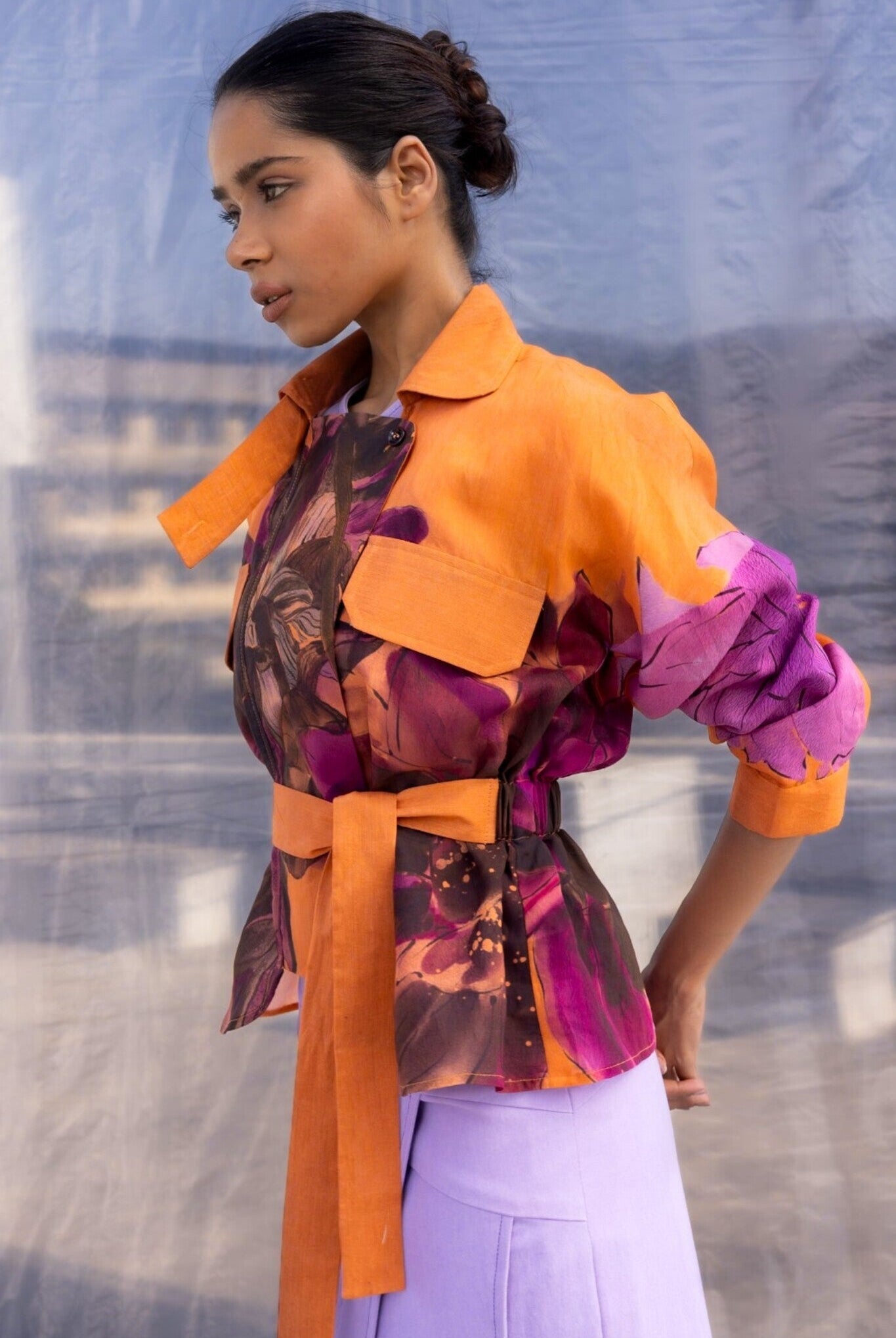 Dahlia Silk Biker Jacket - CiceroniJacketsBENNCH