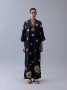Daido Black Kaftan - CiceroniKaftanShades of India