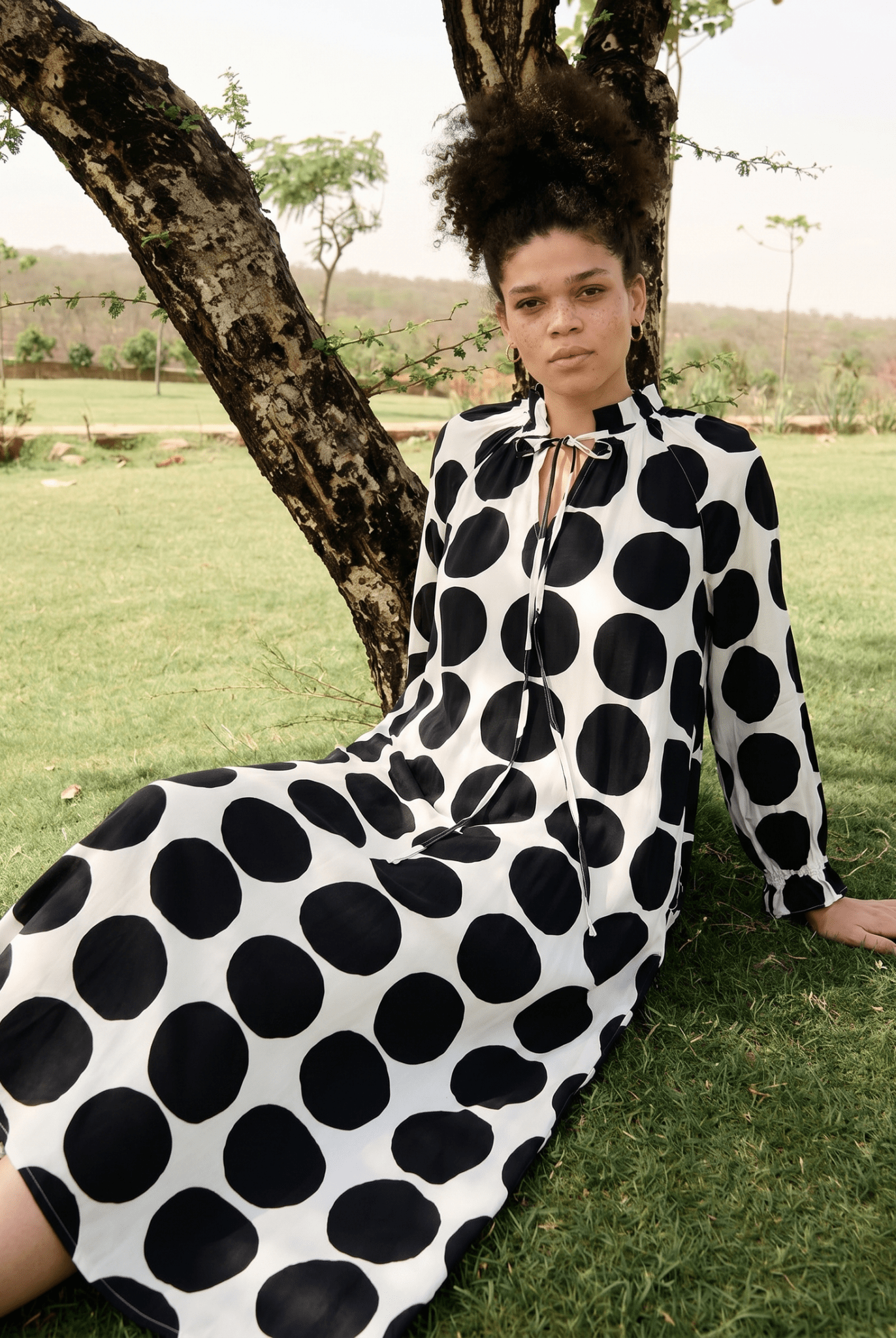 Daisy Dress - Black and Ecru Polka - CiceroniDressesRAAS Life