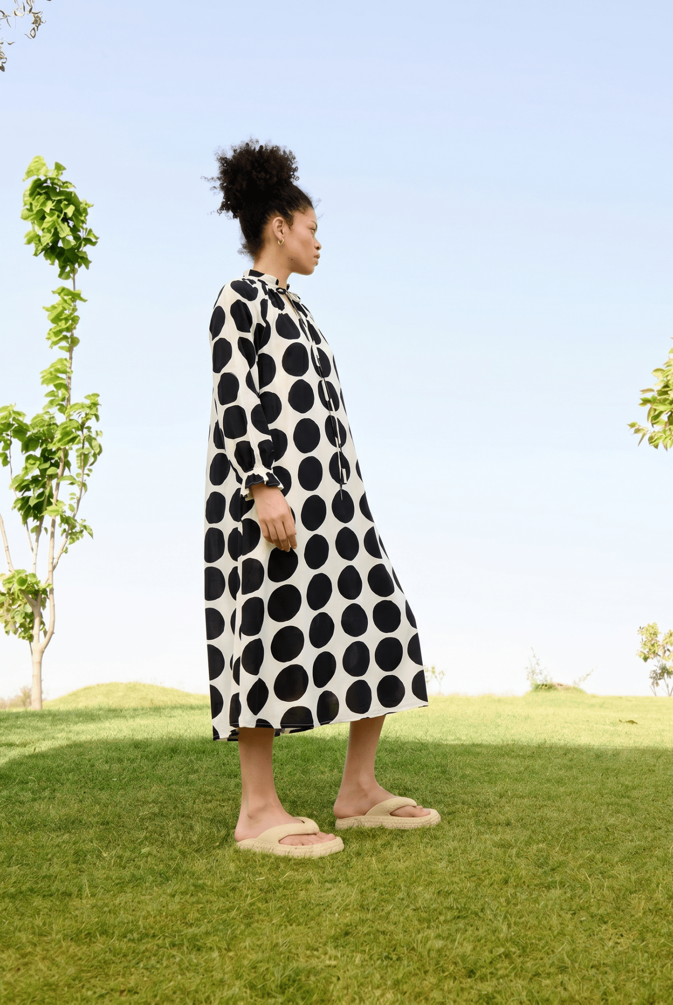Daisy Dress - Black and Ecru Polka - CiceroniDressesRAAS Life