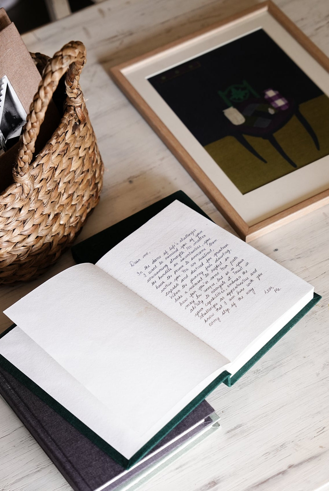 Dear Me Journal - Evergreen - CiceroniJournalsPaeony