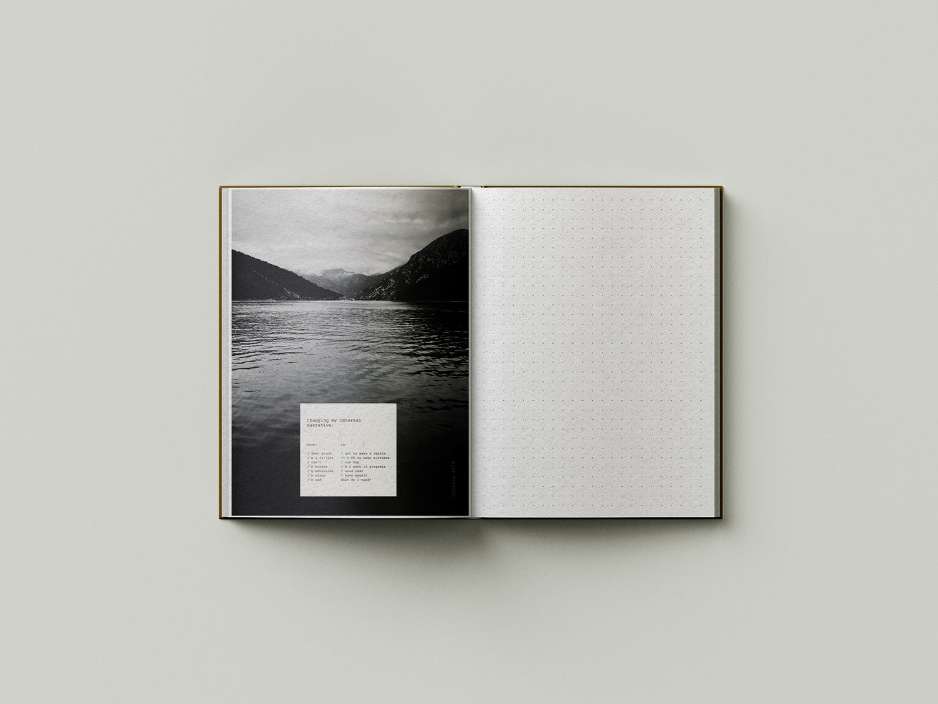 Dear Me Journal - Pale Moss - CiceroniJournalsPaeony