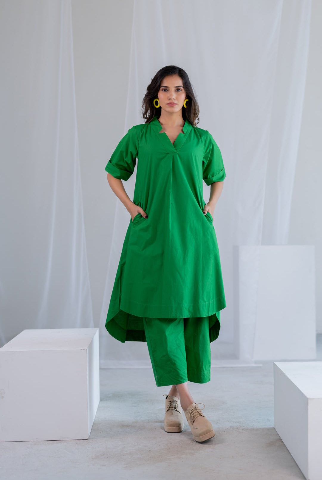 Deep Moss Kurta Set - CiceroniKurta Set, Everyday WearSilai Studio
