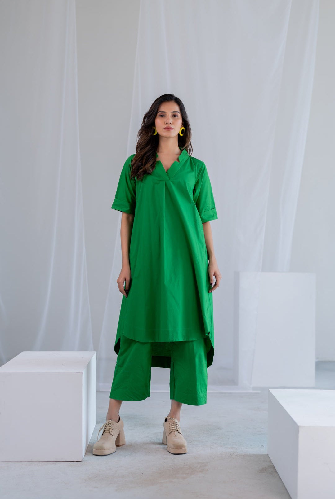 Deep Moss Kurta Set - CiceroniKurta Set, Everyday WearSilai Studio