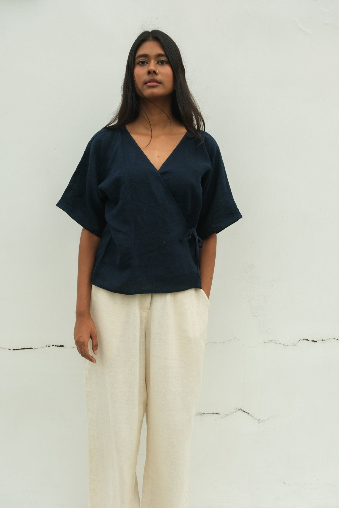 Deepest Blues Wrap Top - CiceroniTopswith N.