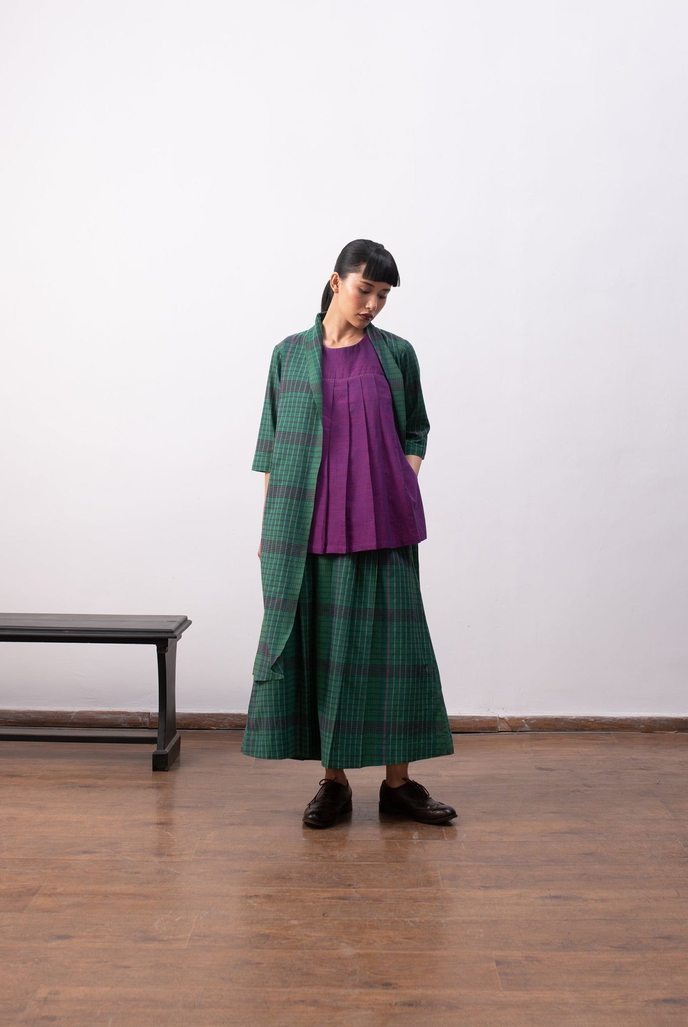 Delaunay Layered Set - Madras Checks - CiceroniSkirt SetHiranya