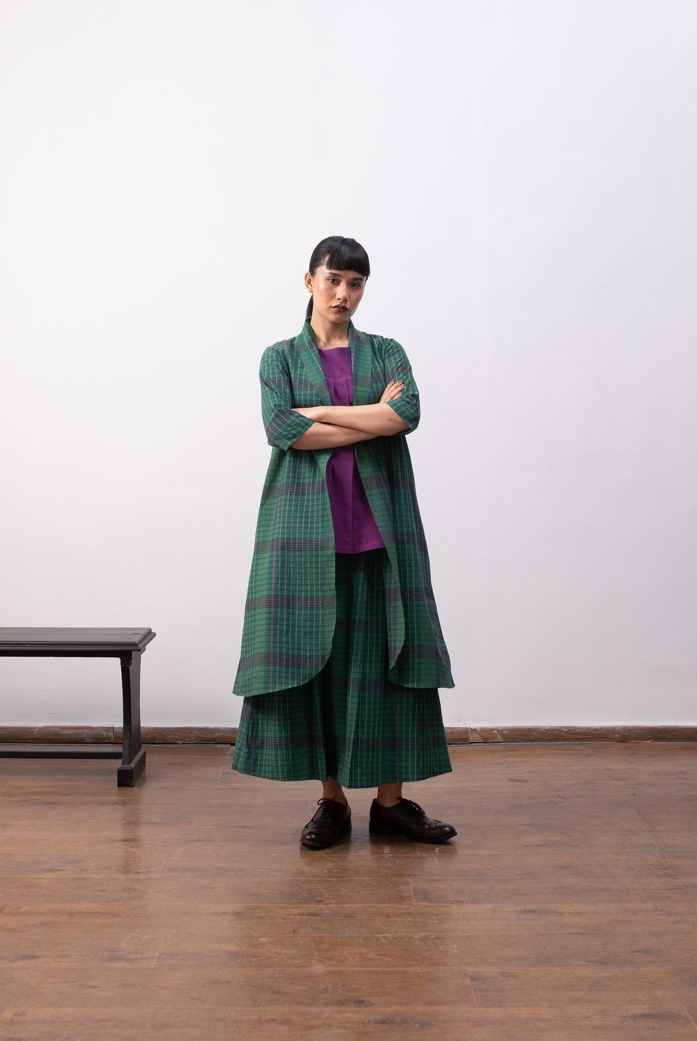 Delaunay Layered Set - Madras Checks - CiceroniSkirt SetHiranya