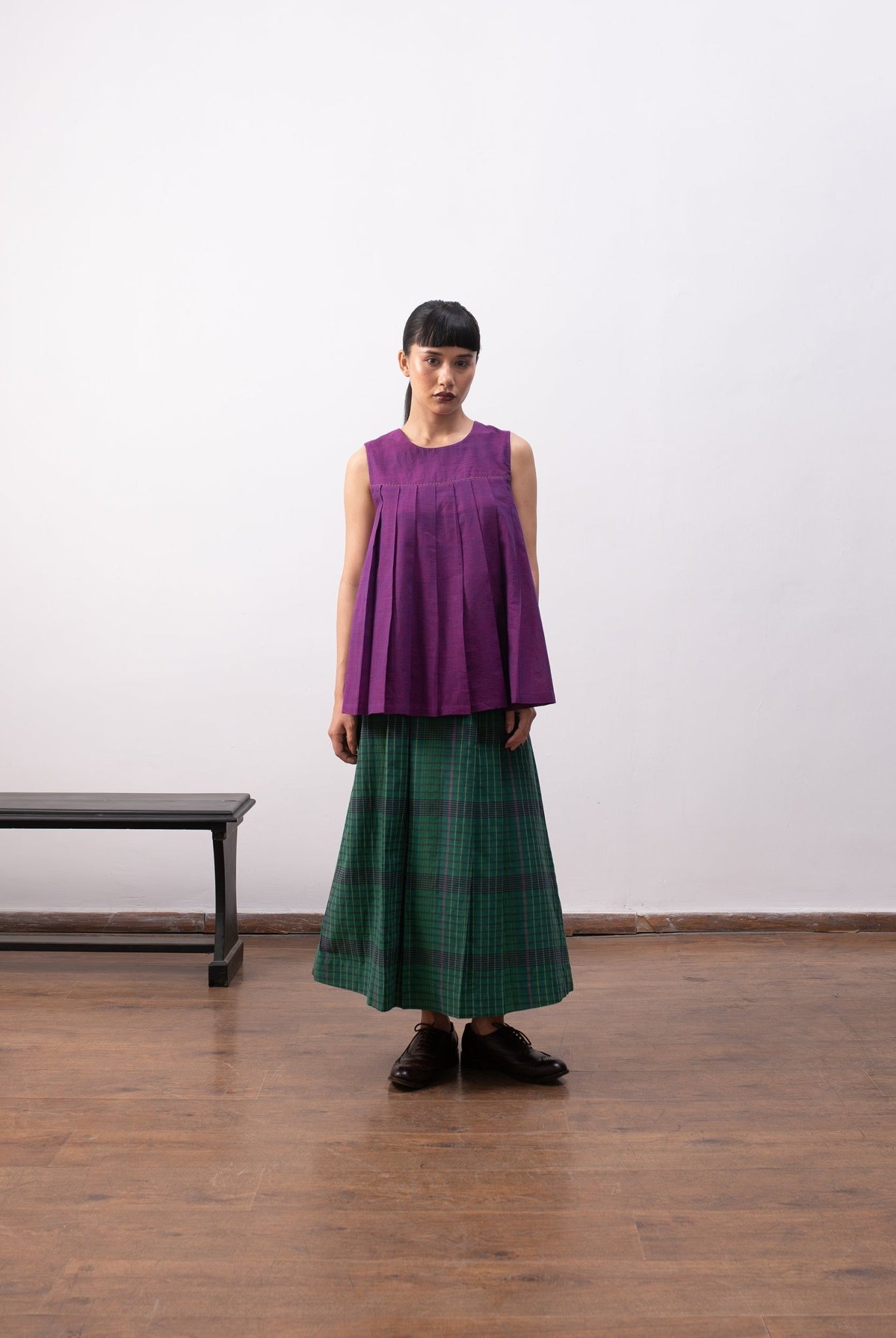 Delaunay Layered Set - Madras Checks - CiceroniSkirt SetHiranya