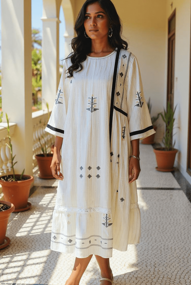 Delft Lace Dress - CiceroniDressesBhomra