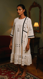 Delft Lace Dress - CiceroniDressesBhomra