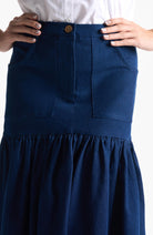 Denim Gather Skirt - CiceroniSkirtsEkastories
