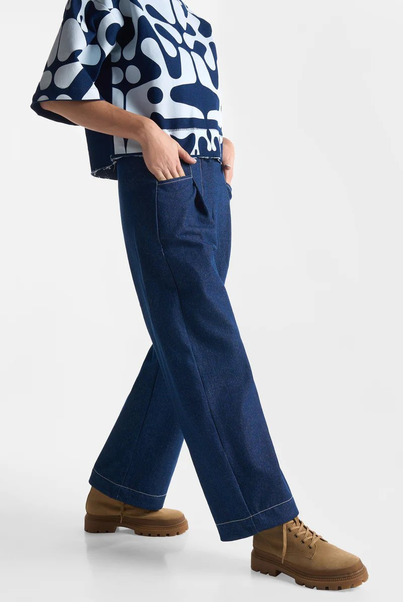 Denim Pleat Pants - CiceroniPantsEkastories