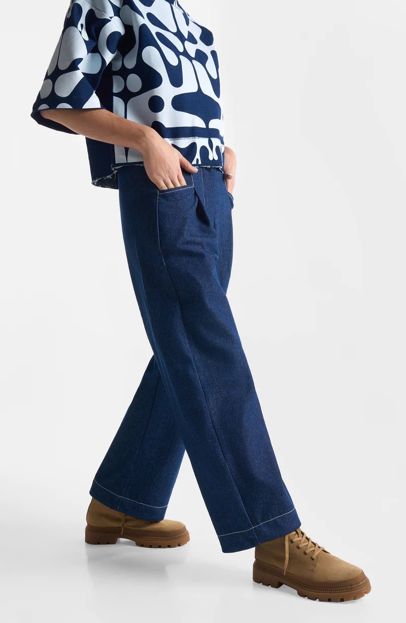 Denim Pleat Pants - CiceroniPantsEkastories