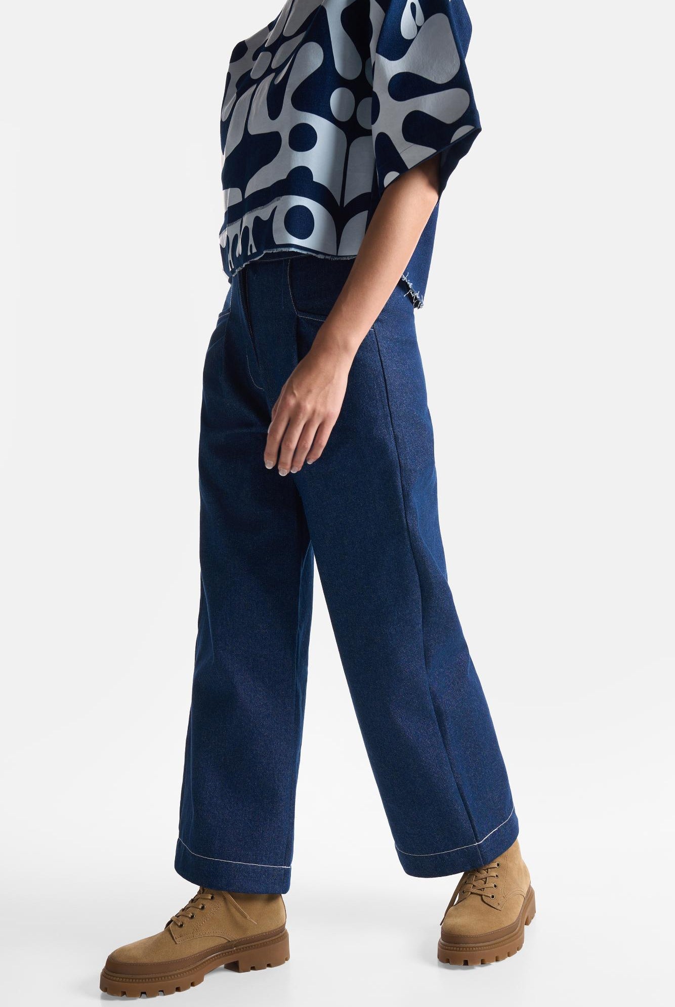 Denim Pleat Pants - CiceroniPantsEkastories