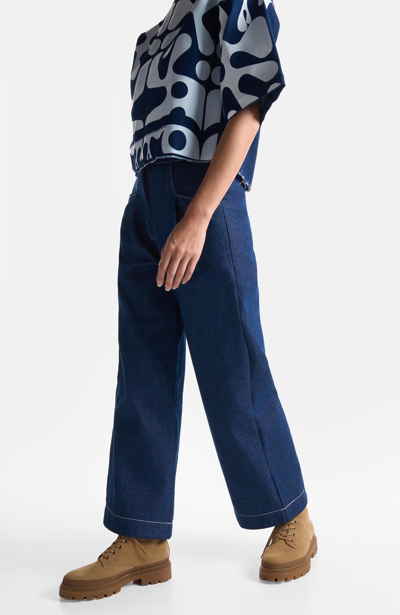 Denim Pleat Pants - CiceroniPantsEkastories