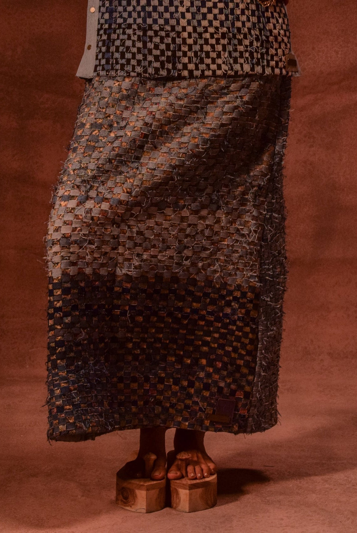 Denim Weave Square Skirt - CiceroniSkirtsAnam Husain
