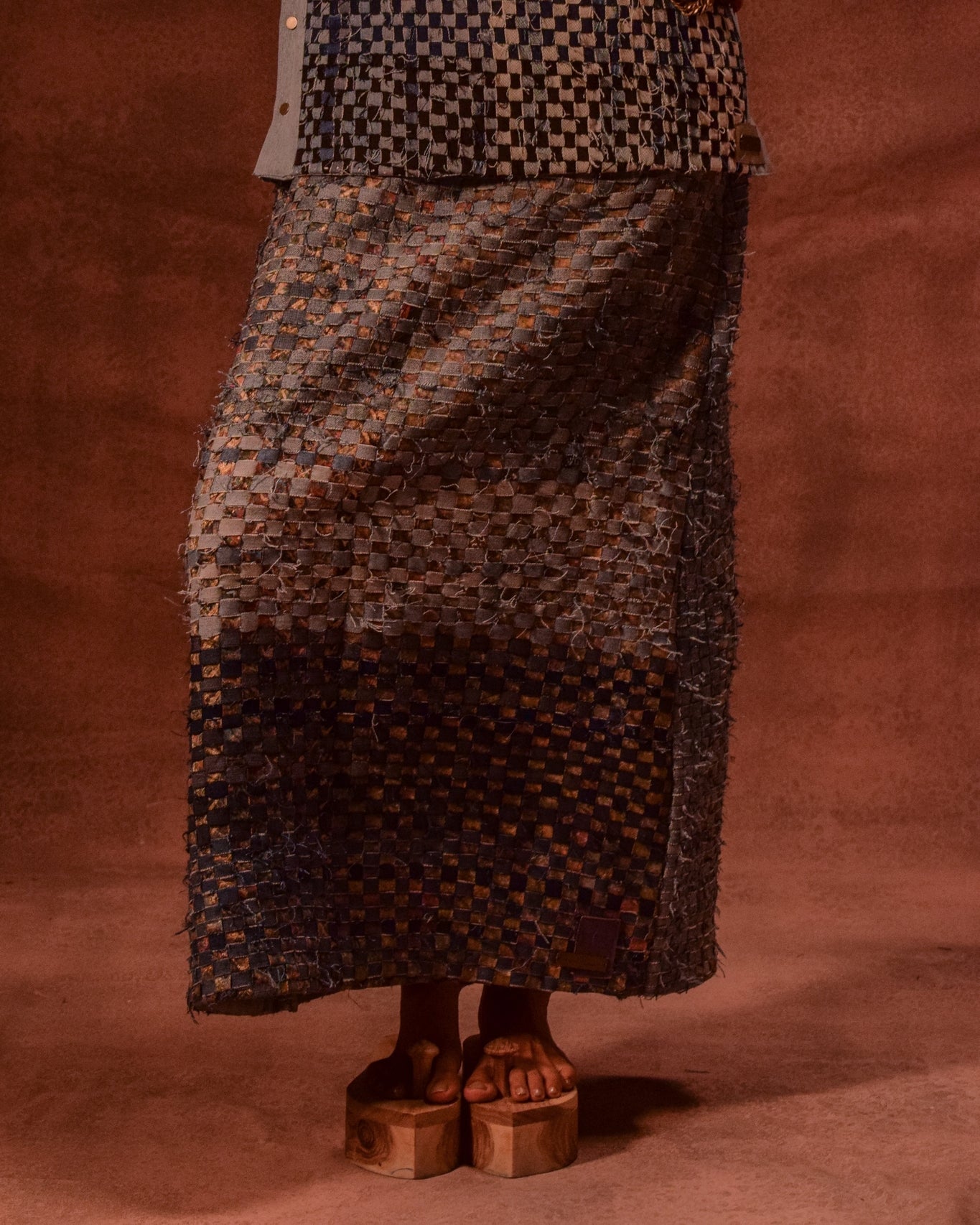 Denim Weave Square Skirt - CiceroniSkirtsAnam Husain