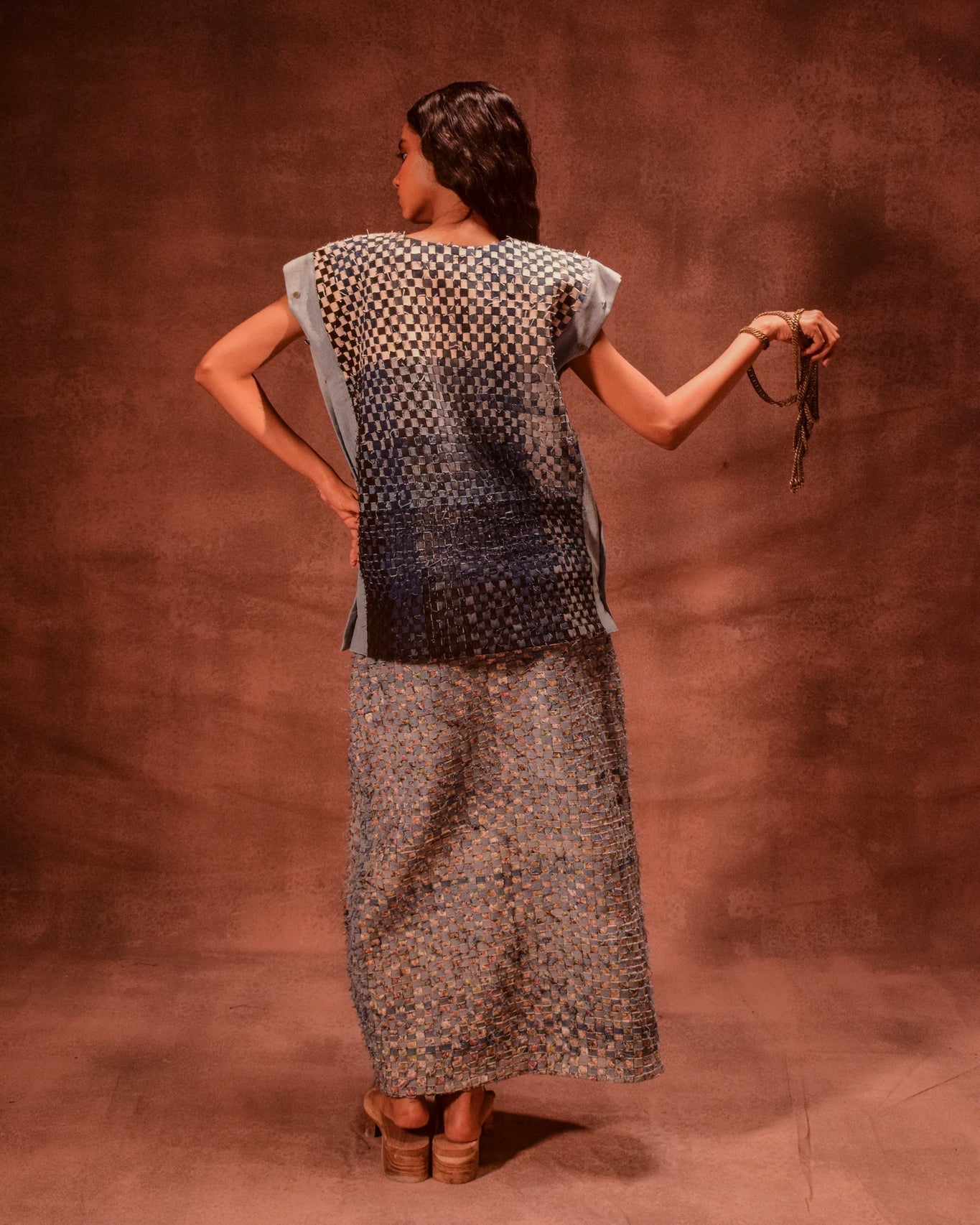 Denim Weave Square Skirt - CiceroniSkirtsAnam Husain