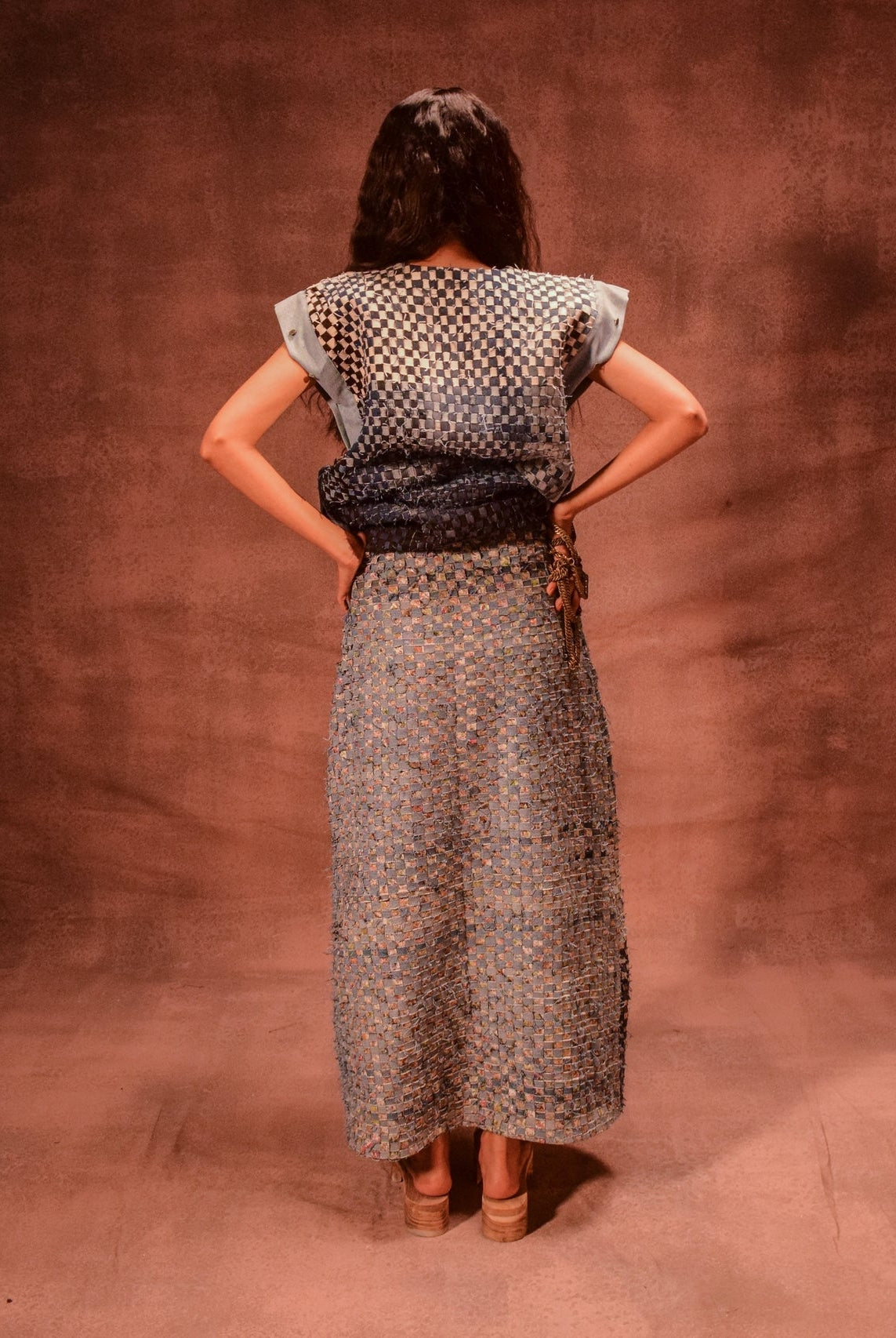 Denim Weave Square Skirt - CiceroniSkirtsAnam Husain