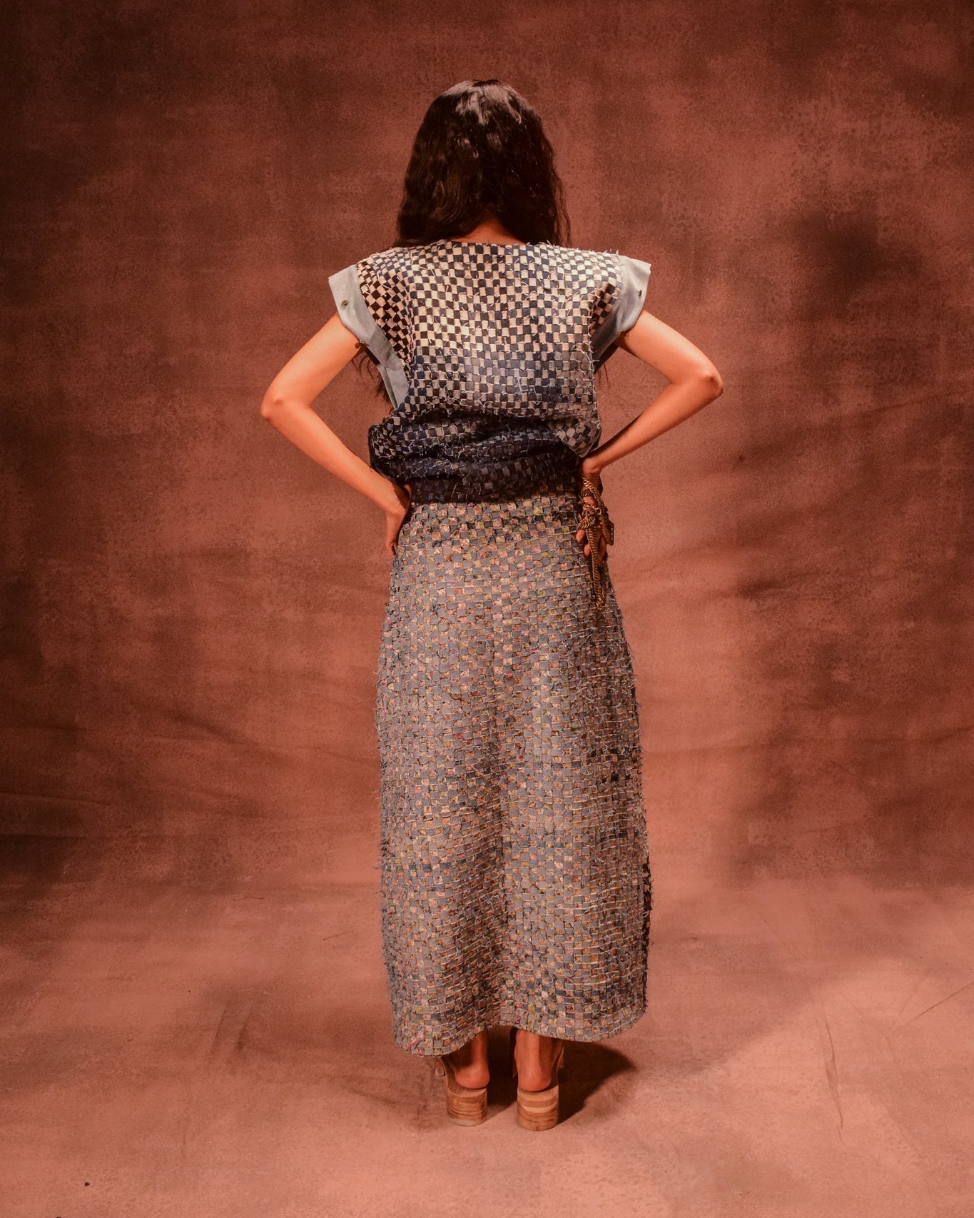 Denim Weave Square Skirt - CiceroniSkirtsAnam Husain