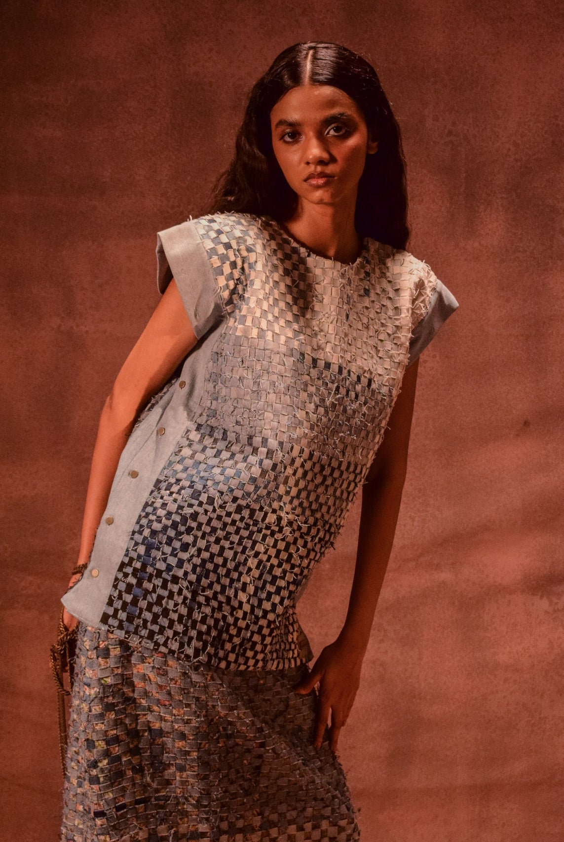 Denim Weave Square Top - CiceroniTopsAnam Husain