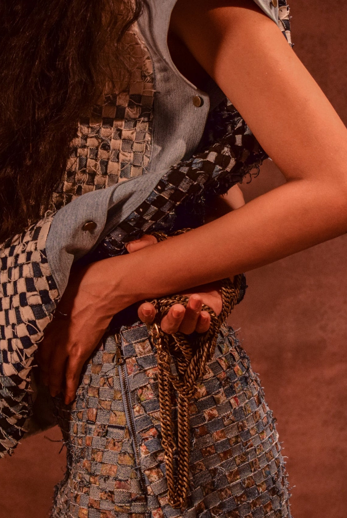 Denim Weave Square Top - CiceroniTopsAnam Husain