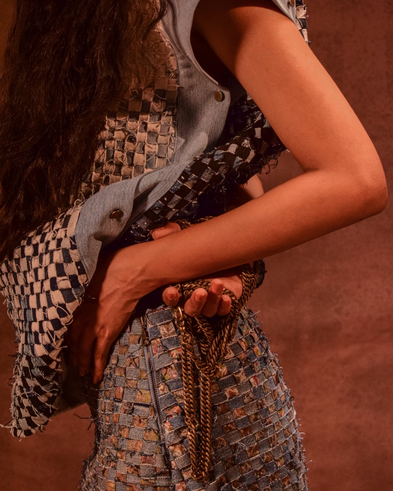 Denim Weave Square Top - CiceroniTopsAnam Husain