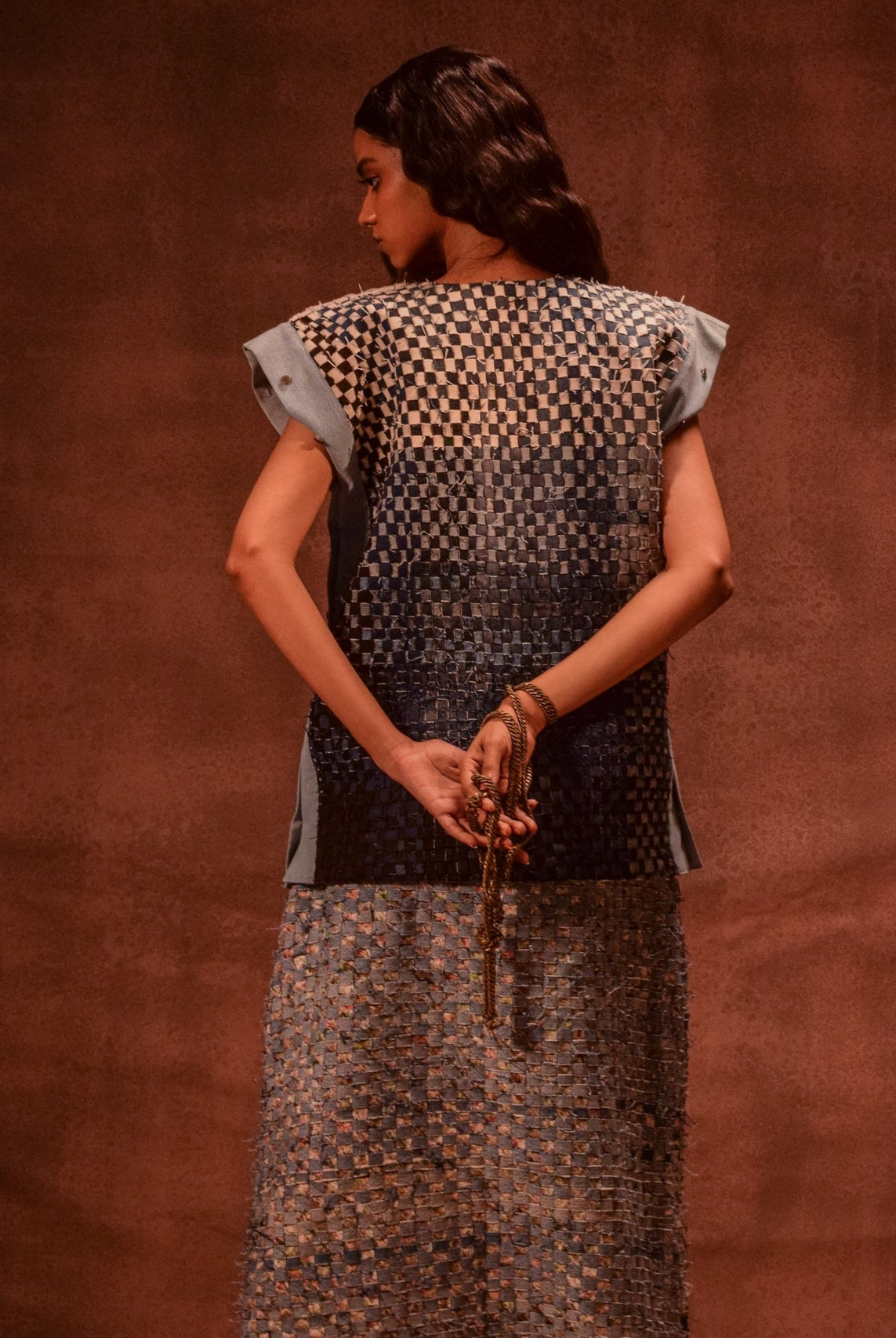 Denim Weave Square Top - CiceroniTopsAnam Husain