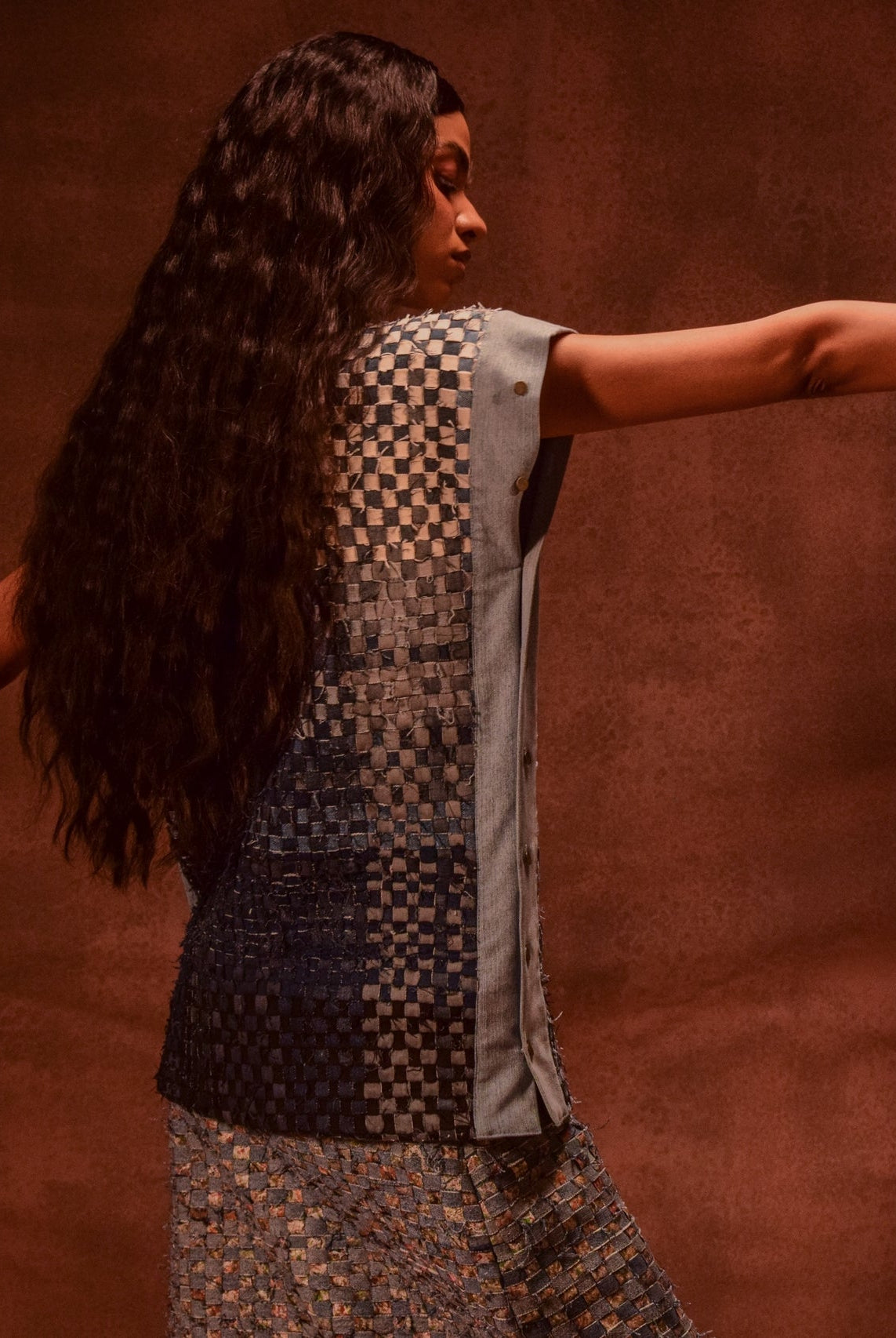 Denim Weave Square Top - CiceroniTopsAnam Husain