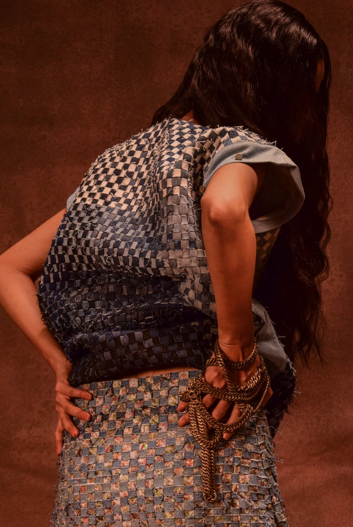 Denim Weave Square Top - CiceroniTopsAnam Husain