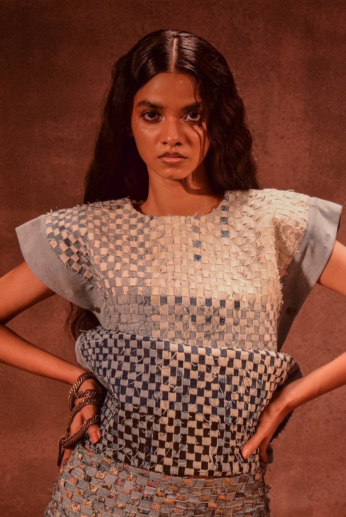 Denim Weave Square Top - CiceroniTopsAnam Husain